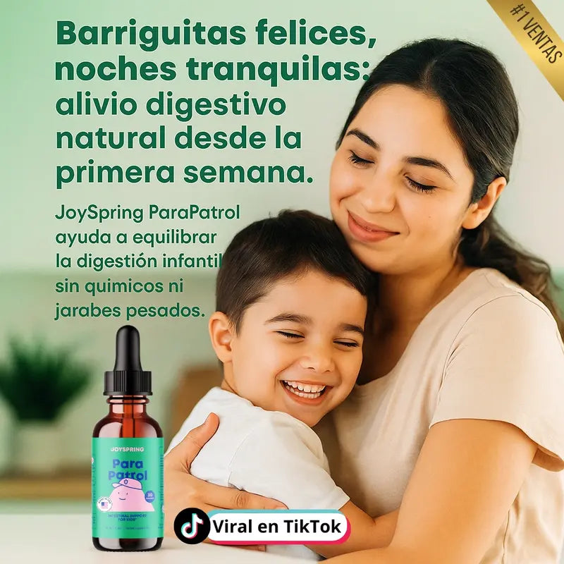 JoySpring ParaPatrol | Gotas Digestivas Naturales para una Barriguita Feliz